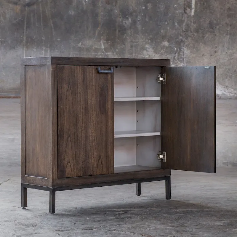 Light Walnut Console Cabinet