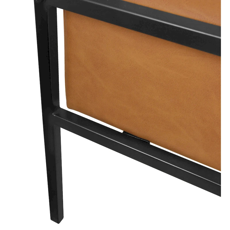 HomePop Modern Upholstered Club Chair w/Metal Frame