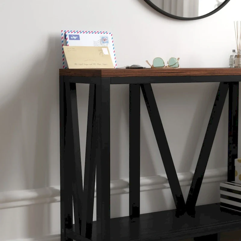 Farmhouse Style Rustic Entryway Console Table