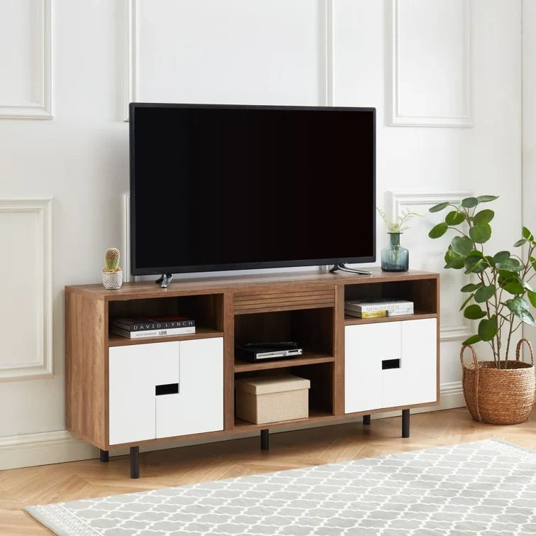 60 Wood Media Console TV Stand Classic Entertainment Center