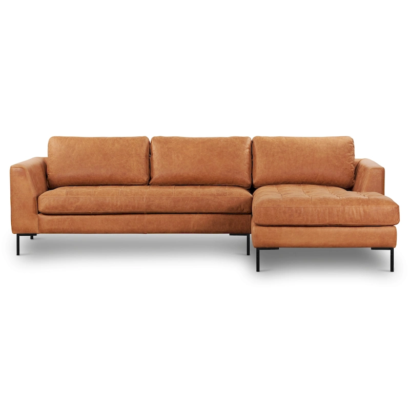 Poly & Bark Calle 114 Right-Facing Sectional - Full Grain Genuine Italian Leather