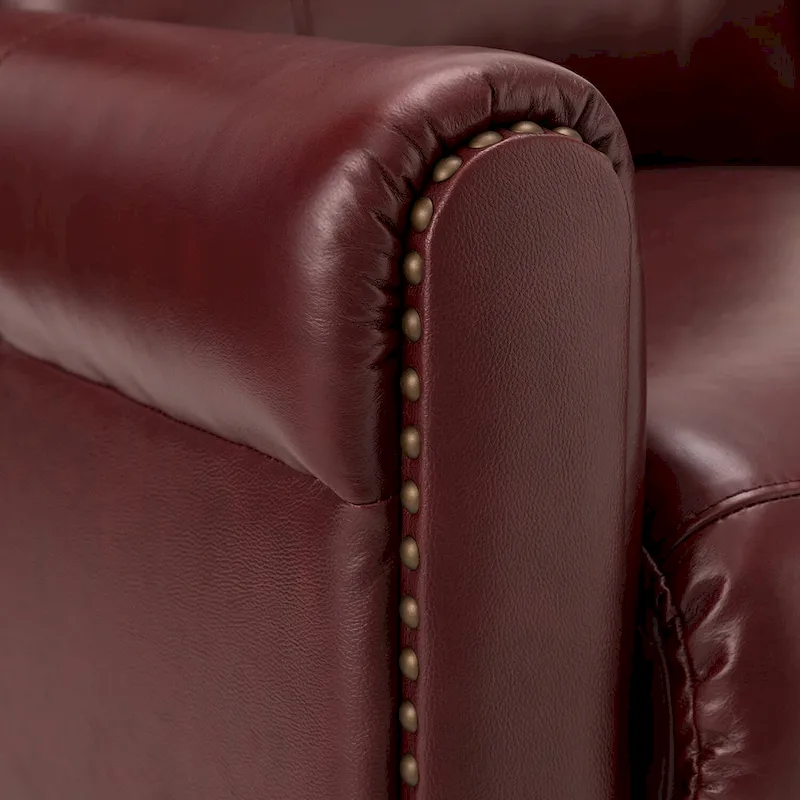 Felisa 32.48  Wide Genuine Leather Manual Recline Set of 2