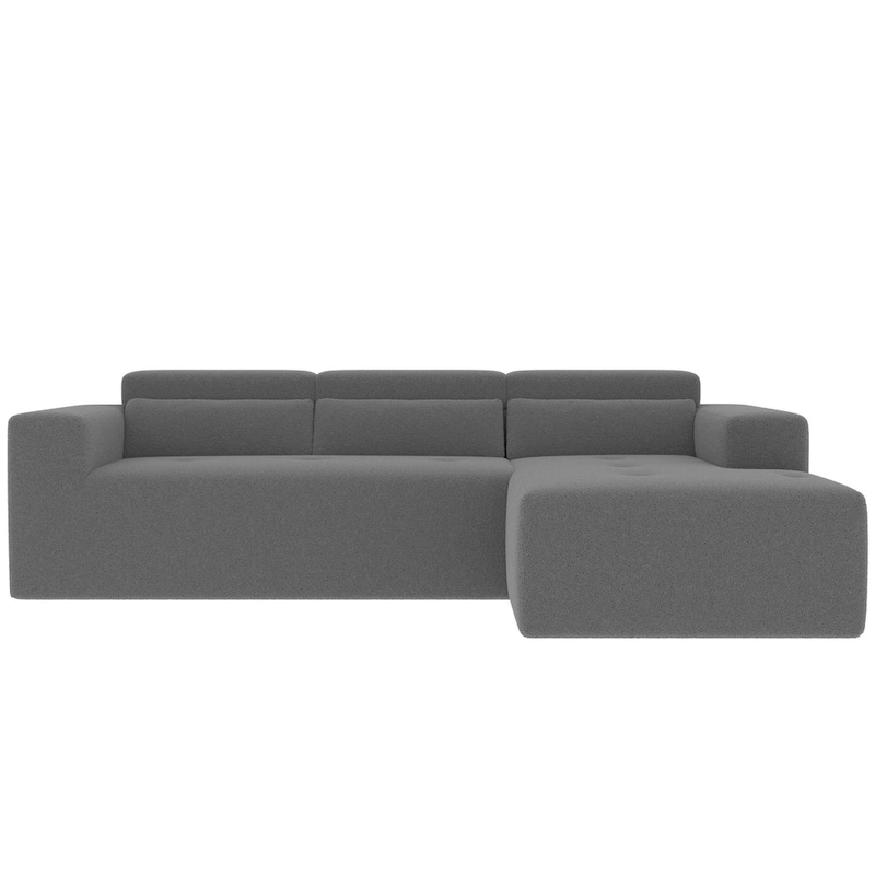 Christopher Knight Home - 109 Modern Modular Sectional Sofa, Teddy Fabric L-Shaped Couch with Chaise & Pillows