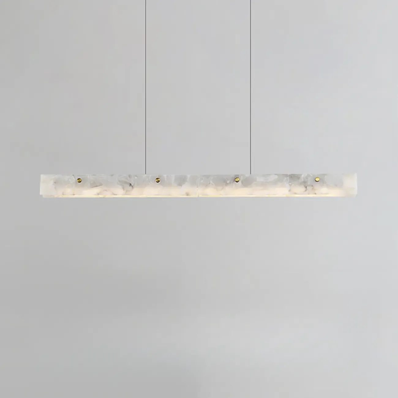 Adjustable Rectangle Marble Hanging Island Light