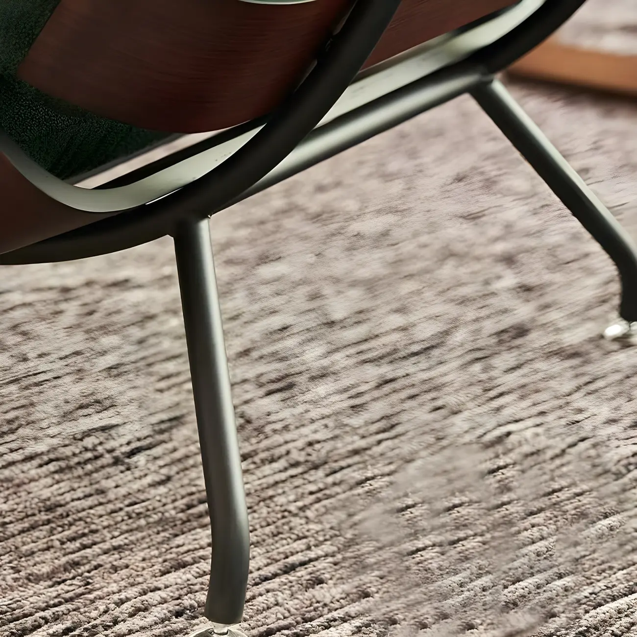 Traditional Tufted Mohair Reclining Accent Chair