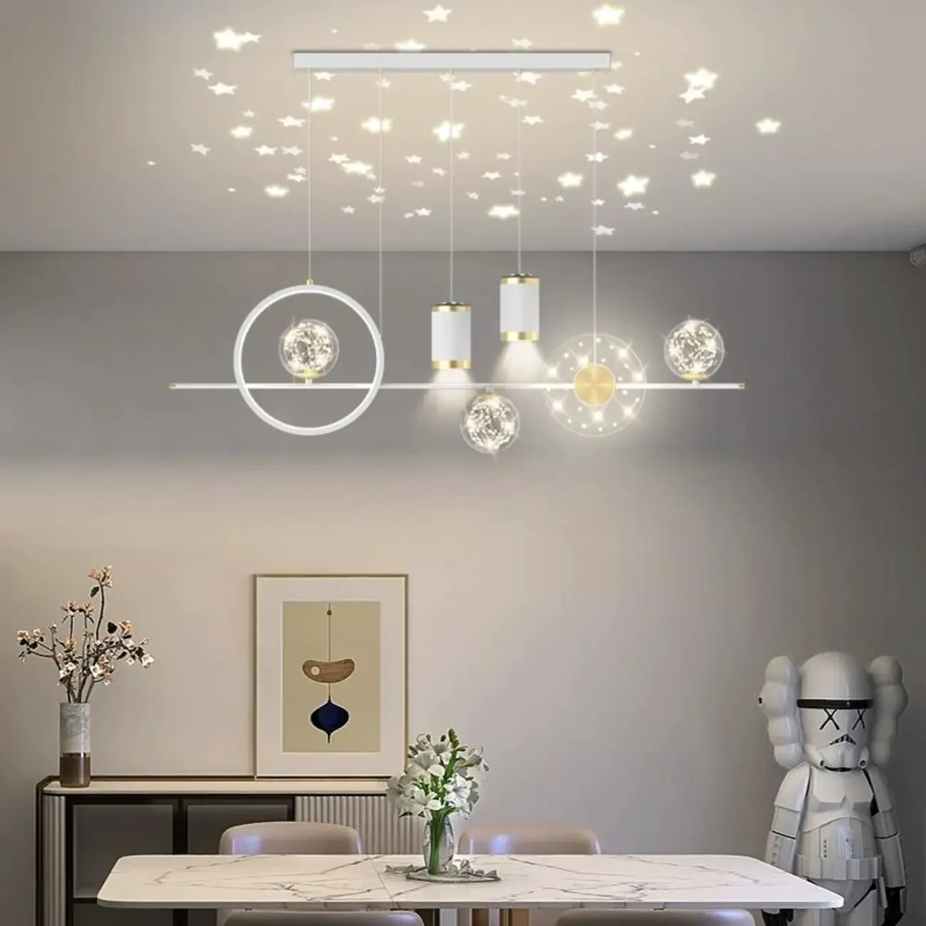 Luxury Adjustable Multi-Light Island Pendant Light