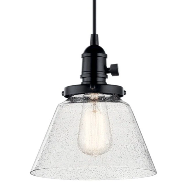 Kichler Avery Single Light 8  Wide Mini Pendant with Tapered Clear
