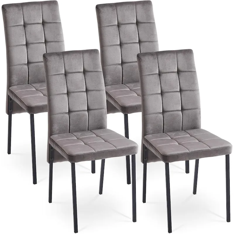 Howtai Upholstered Velvet Dining Chair High Back