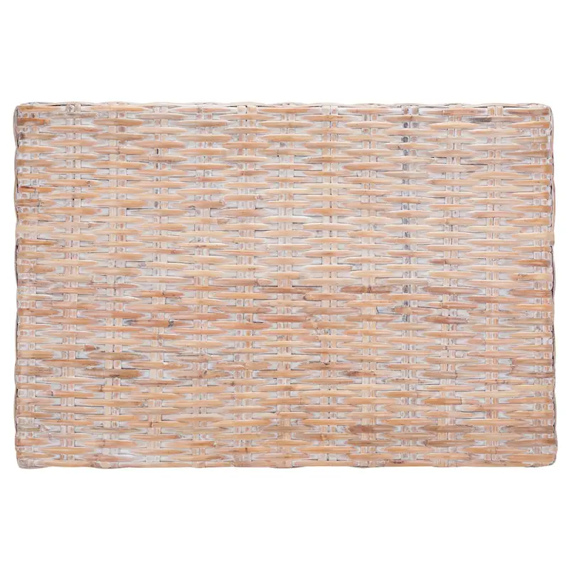 SAFAVIEH Caron Washed Natural Wicker Bench - 41 W x 28 D x 12 H - 41Wx28Dx12H