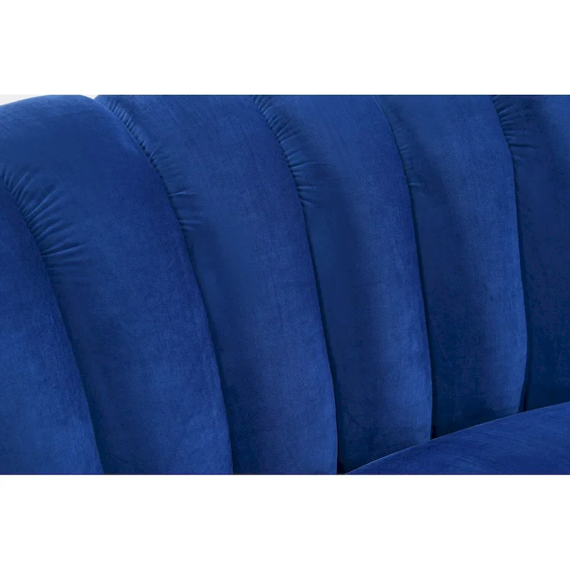 142Velvet Fabric Curve Sectional Sofa - 142