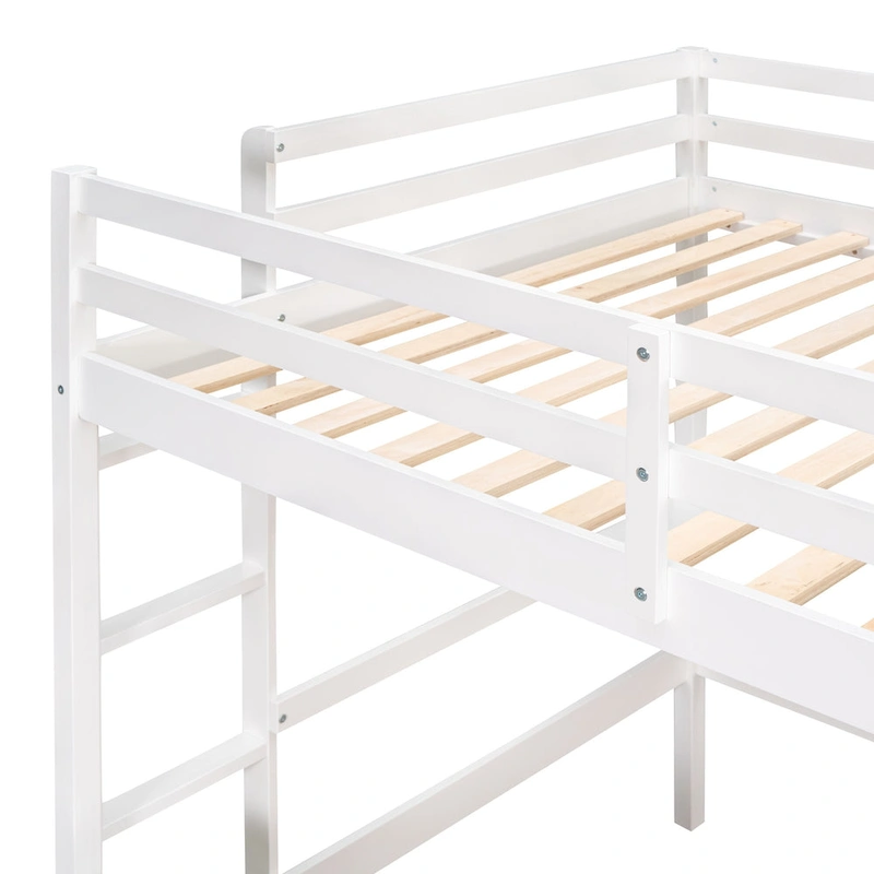 Full Pine Loft Bed with Desk and Writing Board