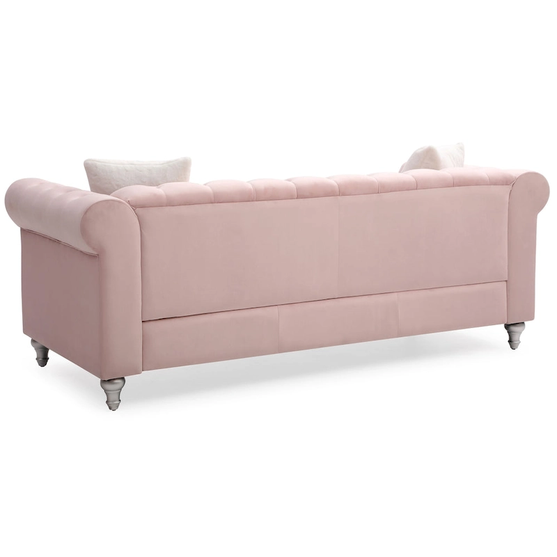 Raisa Microsuede Velvet Tufted Sofa