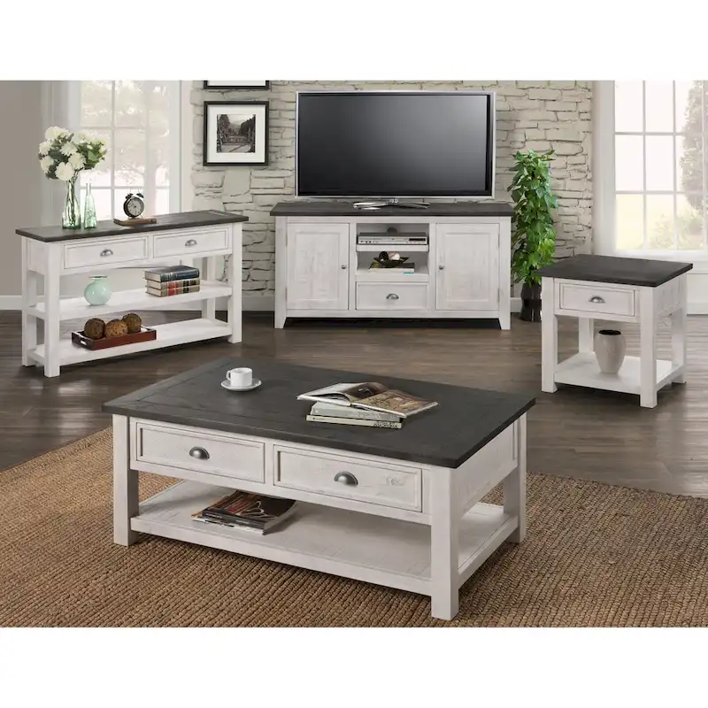 The Gray Barn Downington Solid Wood 2-Drawer Sofa Console Table