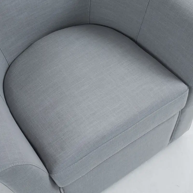 Swivel Accent Chair with Metal Base - 30.7W x 29.9H x 27.5D