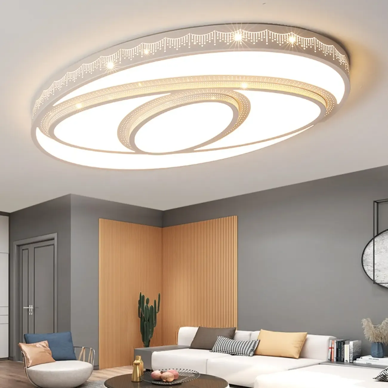 Ceiling Fixture with 3 Lights White Alloy PMMA Shade for Symmetrical Parlor