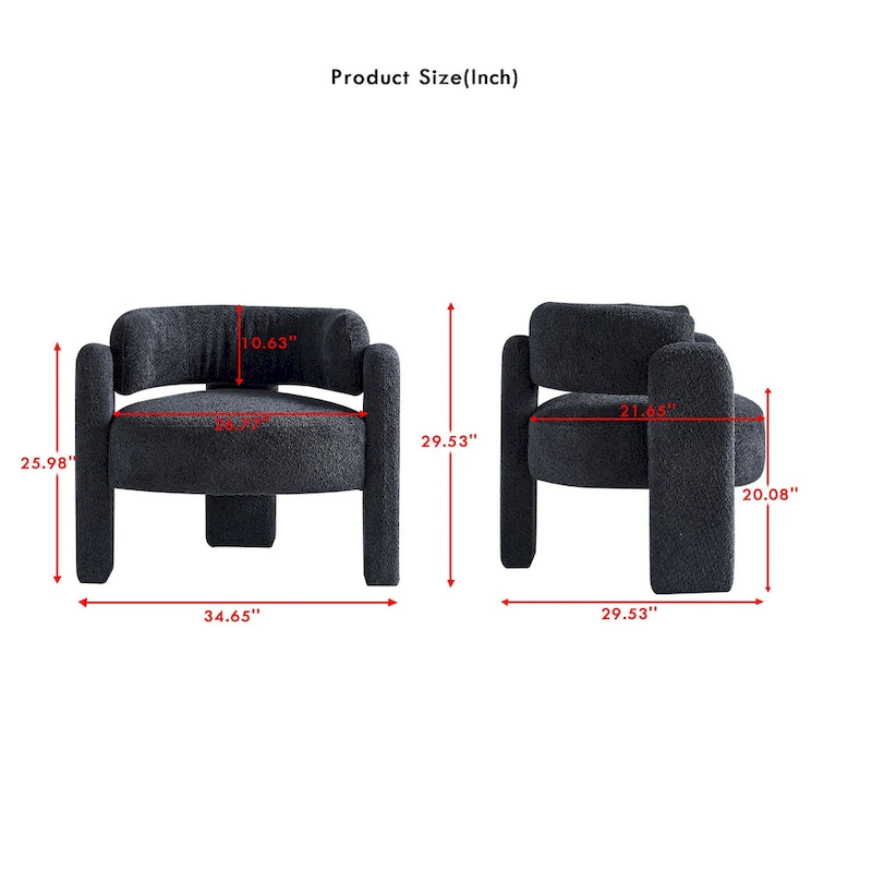 Boucle Upholstery Accent Chair