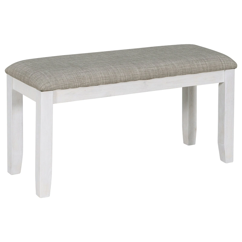 Rustic Style 6-Piece Dining Room Table Set with 4 Upholstered Chairs & a Bench