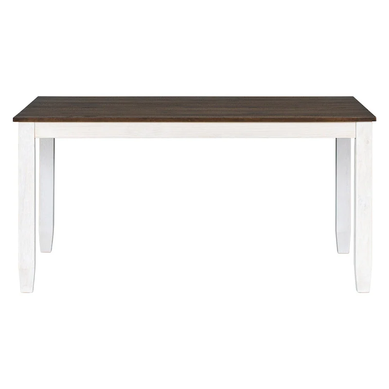 Rustic Style 6-Piece Dining Room Table Set with 4 Upholstered Chairs & a Bench