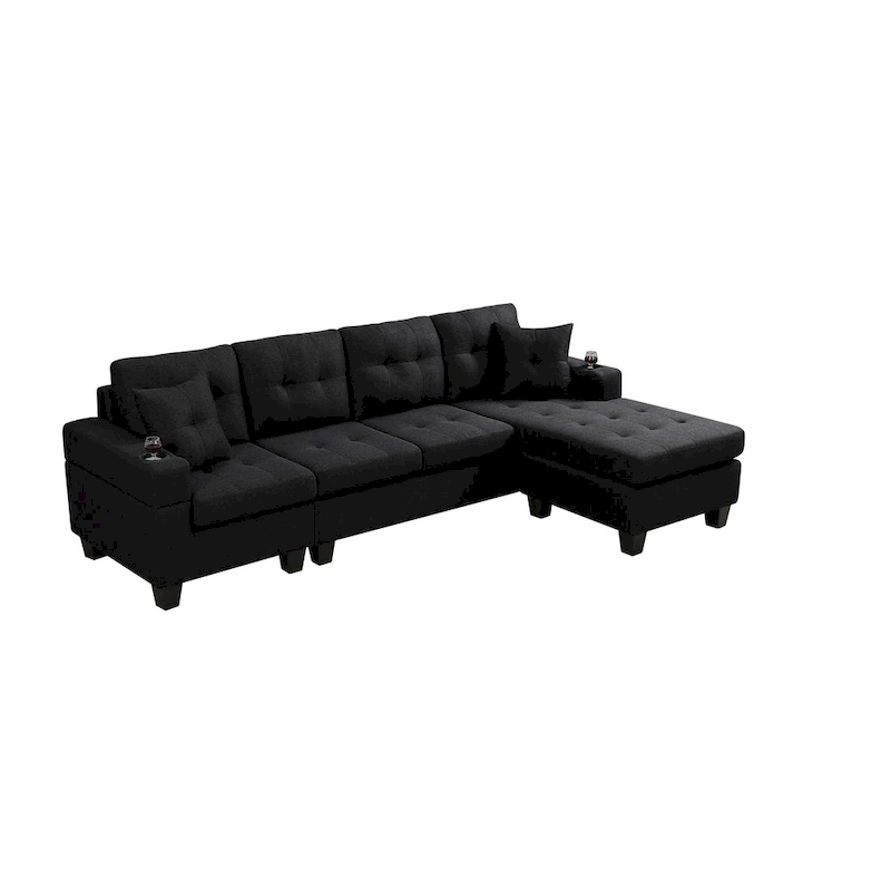 Modern Sectional Sofa with Reversible Chaise