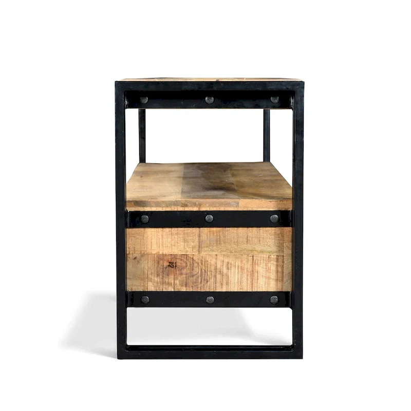 Timbergirl Reclaimed Wood TV cabinet with Double Drawers - 40x16x24