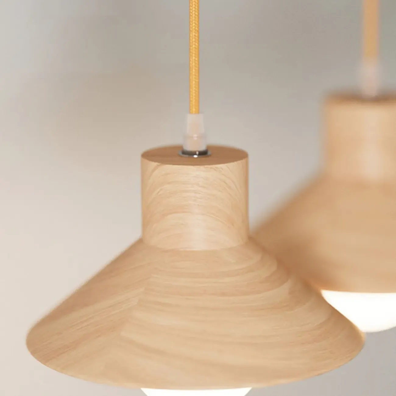 Rustic Island Light Modern Wood 3 Lights Cone Island Pendant