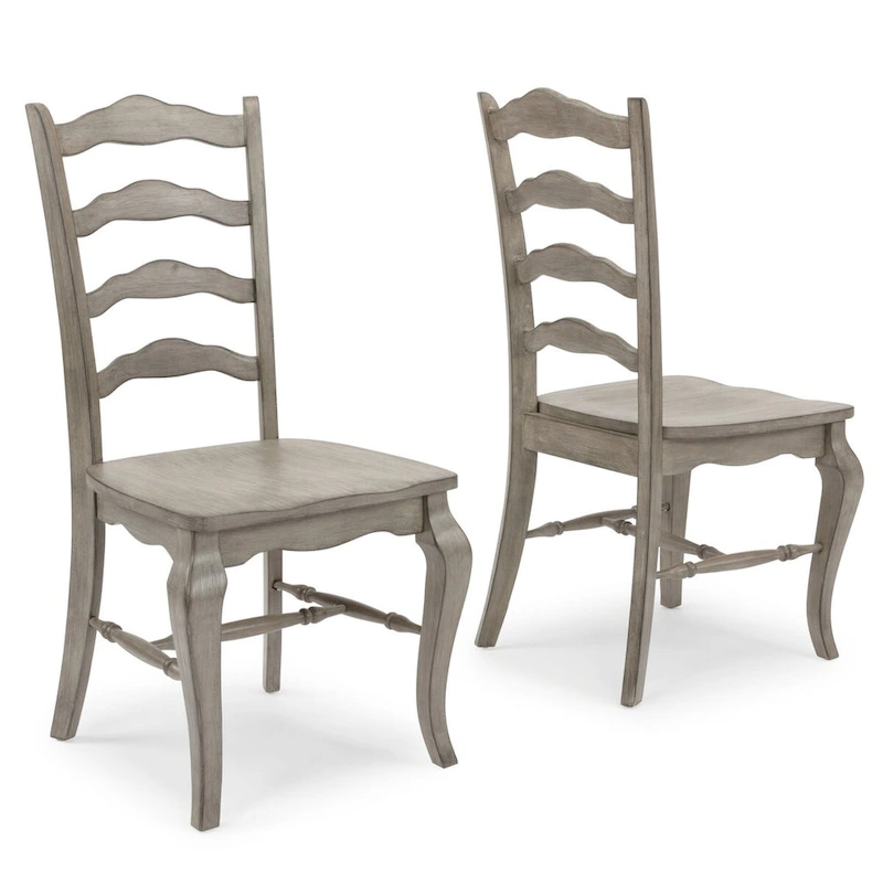Homestyles Mountain Lodge Gray Wood Dining Chair Pair