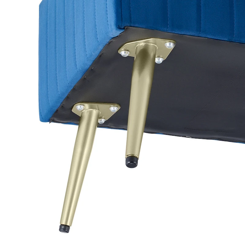 24 Modern Upholstered Entryway Bench with Padded Velvet Seat