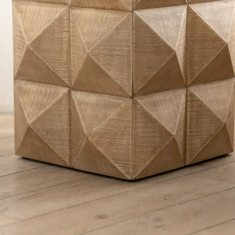 23.62Height Three-dimensional Embossed Pattern Design Retro Coffee Table Retro Furniture