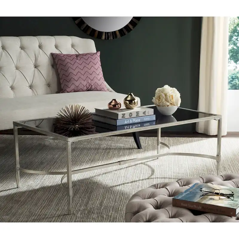 SAFAVIEH Jovita Gold Coffee Table - 50 x 26 x 18 - 50Wx26Dx18H
