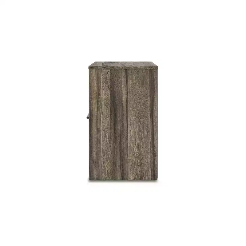Signature Design by Ashley Jusika One Drawer Nightstand with USB Charging, Brown