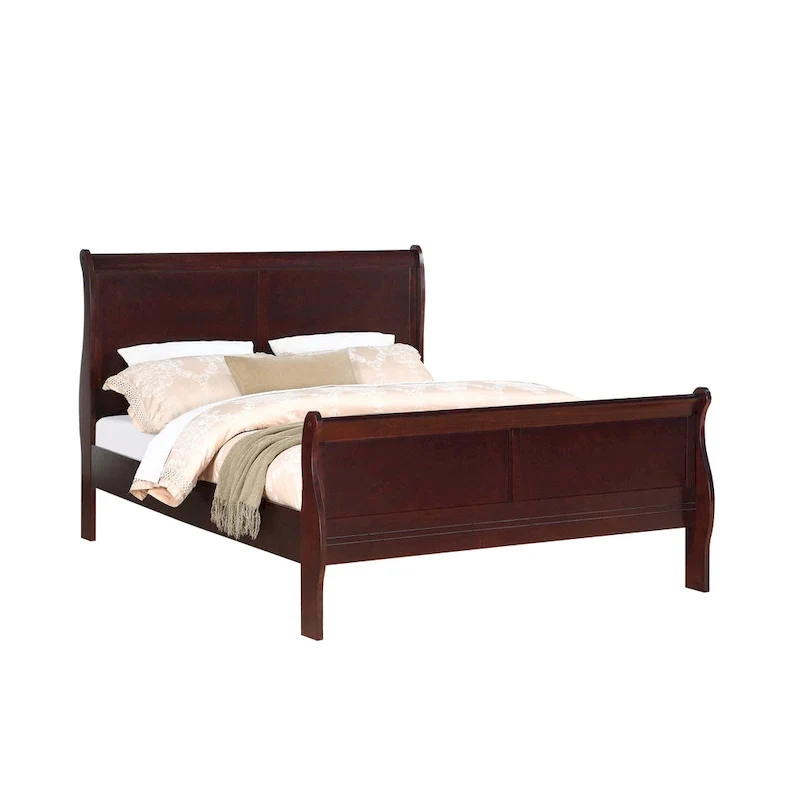 Lillie 6 Piece Cherry Sleigh Bedroom Set