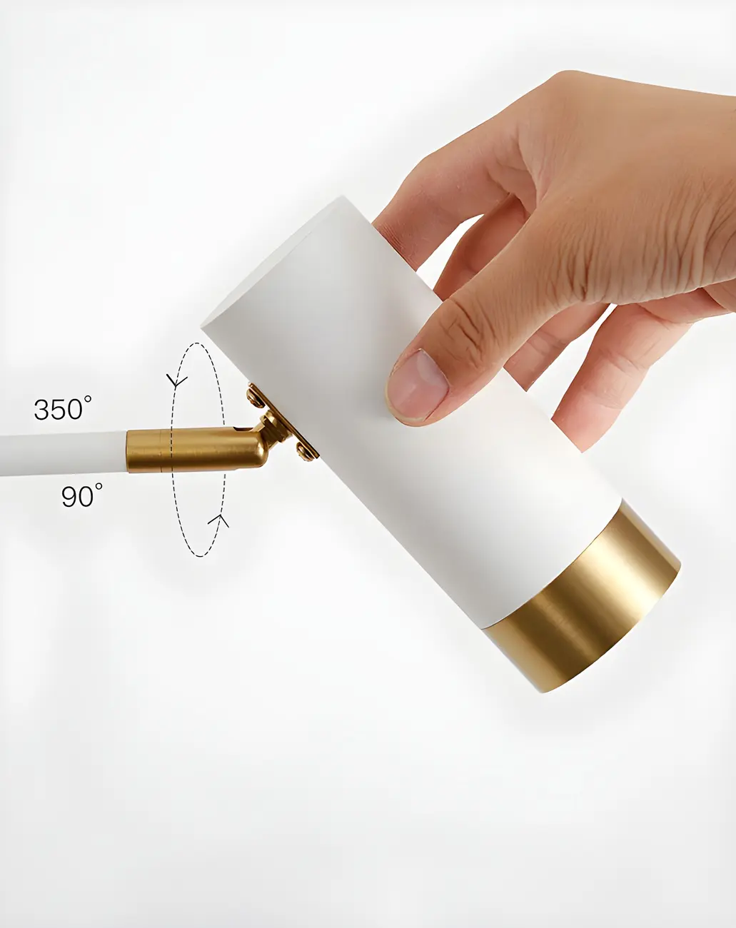 Modern Metal White Black Adjustable Swing Arm Wall Light