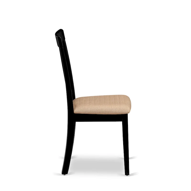 East West Furniture 9 Piece Kitchen Table Set- a Dining Table and 8 Dining Room Chairs, Black & Cherry (Seat Options)