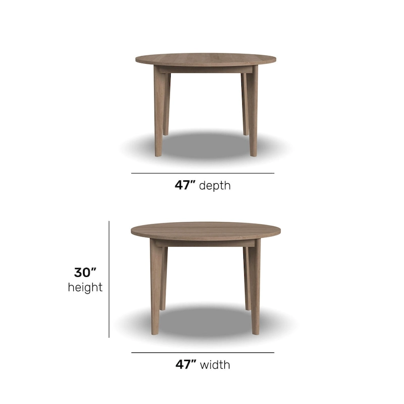 Brentwood Brown Wood Round Dining Table - N/A