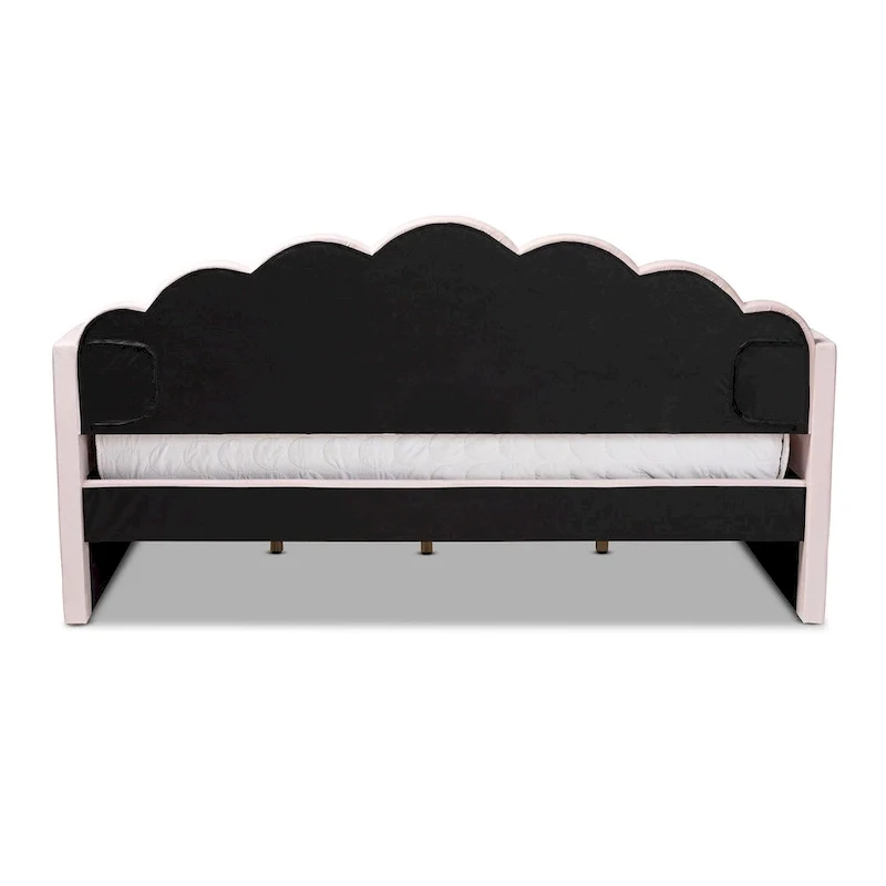 Modern Velvet Upholstered Daybed-Light Pink