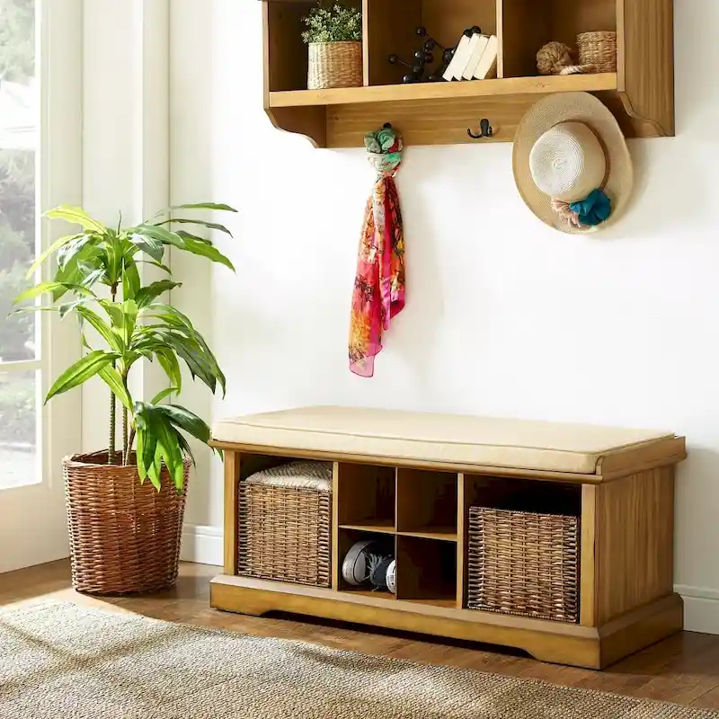 Brennan Entryway Storage Bench - 42 W x 16.5 D x 18.25 H