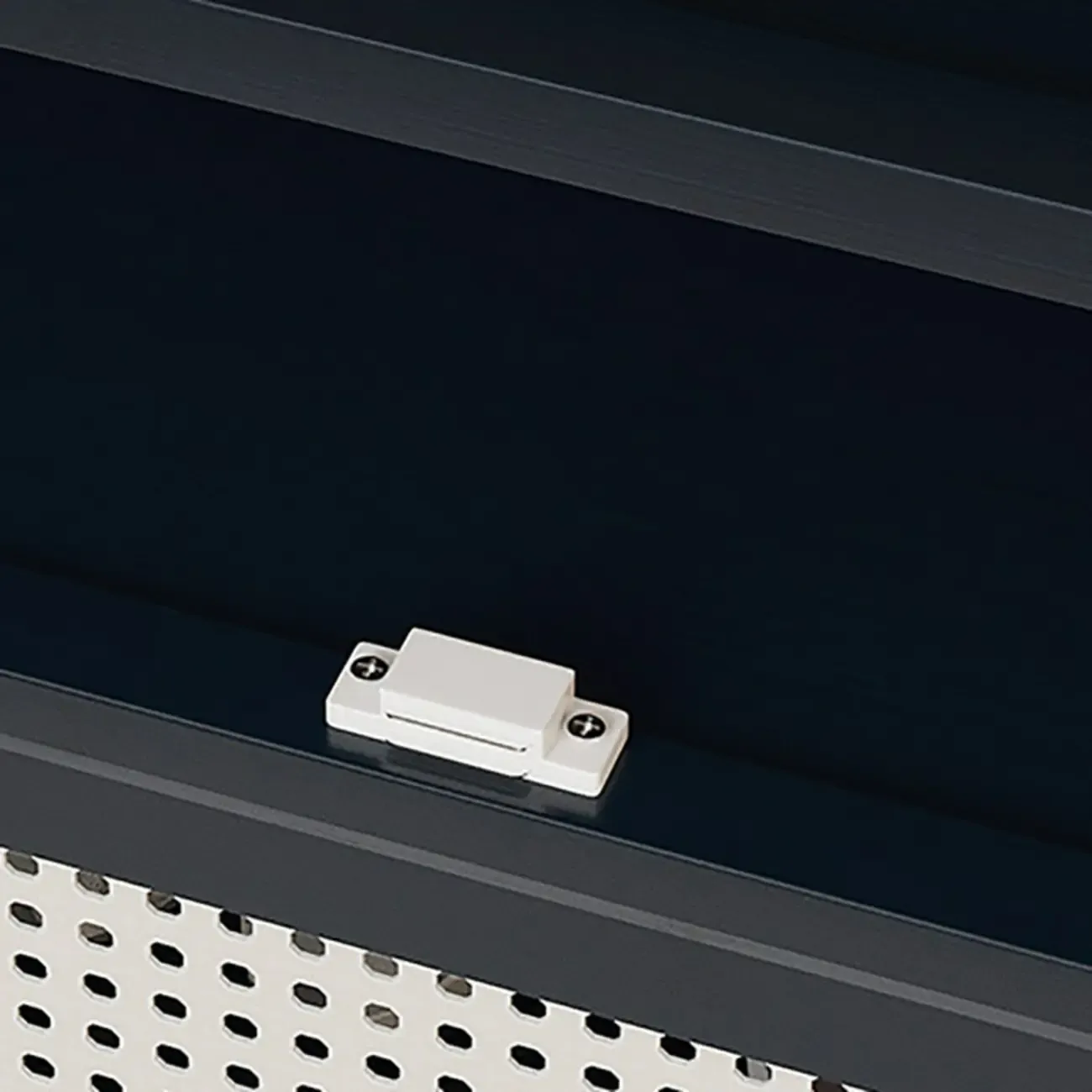 Modern Black Bamboo Shoe Cabinet with Rattan Panels