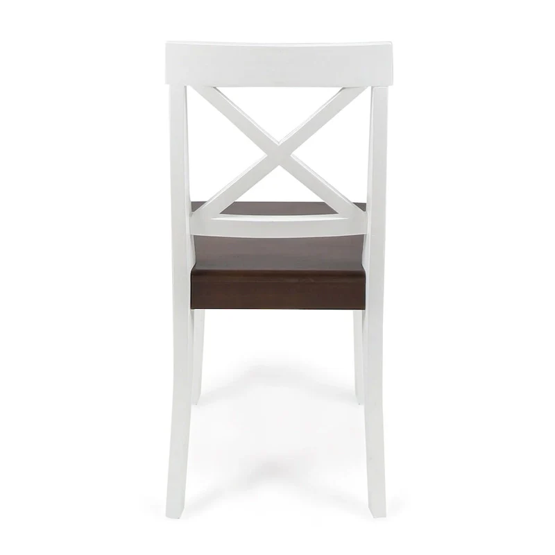 Roshan Farmhouse Acacia Wood Dining Chairs set of 2