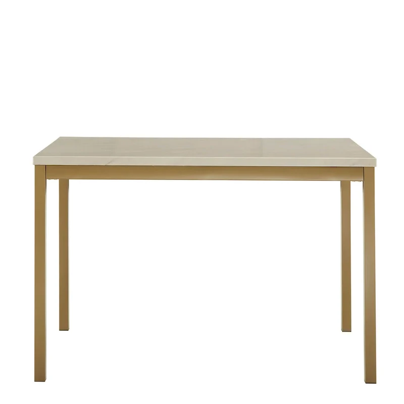 Darcy Gold with Faux Marble Top Dining Table by