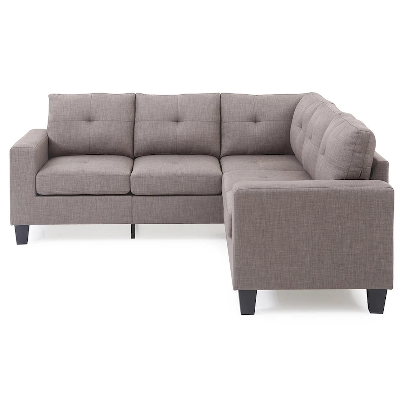 Newbury 82 in. W 2-piece Polyester Twill L Shape Sectional Sofa - 32L x 82W x 35H
