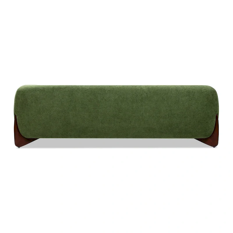 90.5 Boucle Upholstered Sofa with Wood Legs