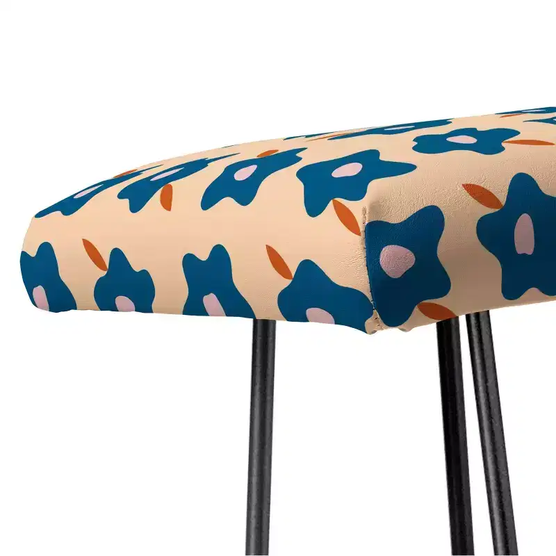 Maritza Lisa Wonky Blue Spring Flowers Bench Blue - Deny Designs