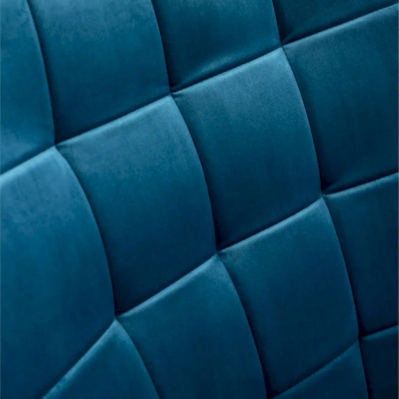 Carson Carrington Aasen Silky Velvet Tufted Accent Chair with Ottoman