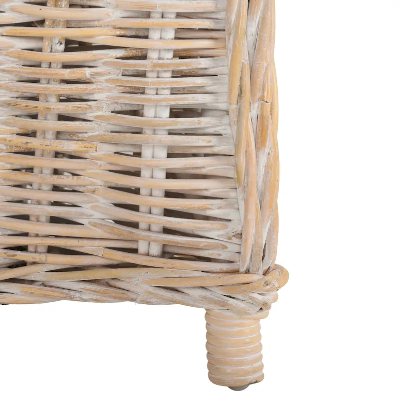 SAFAVIEH Sinja Yellow Rattan Club Chair - 24  x 26  x 35  - 24Wx26Dx35H
