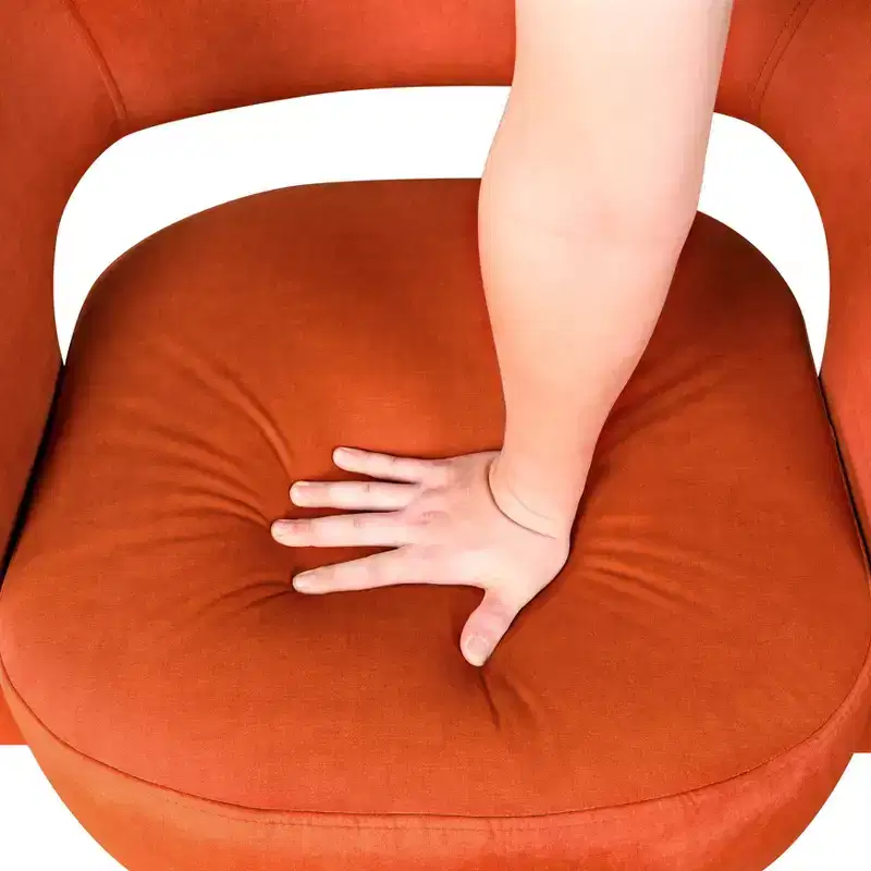 Velvet Swivel Accent Chair, 1-Seat
