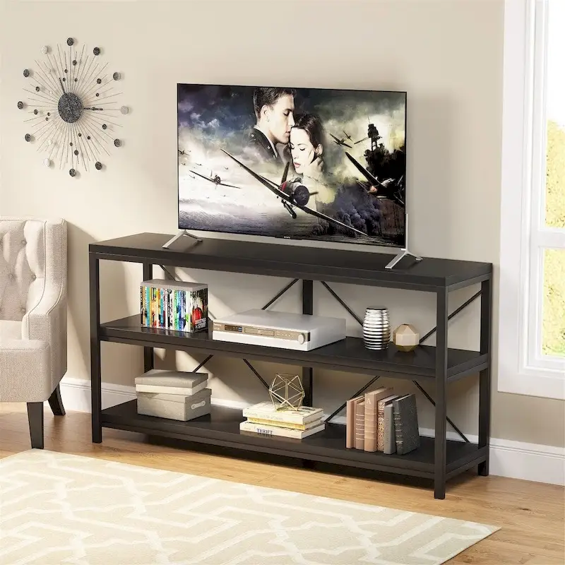 Sofa Console Table, 3 Tiers TV Console Stand, Entryway Table