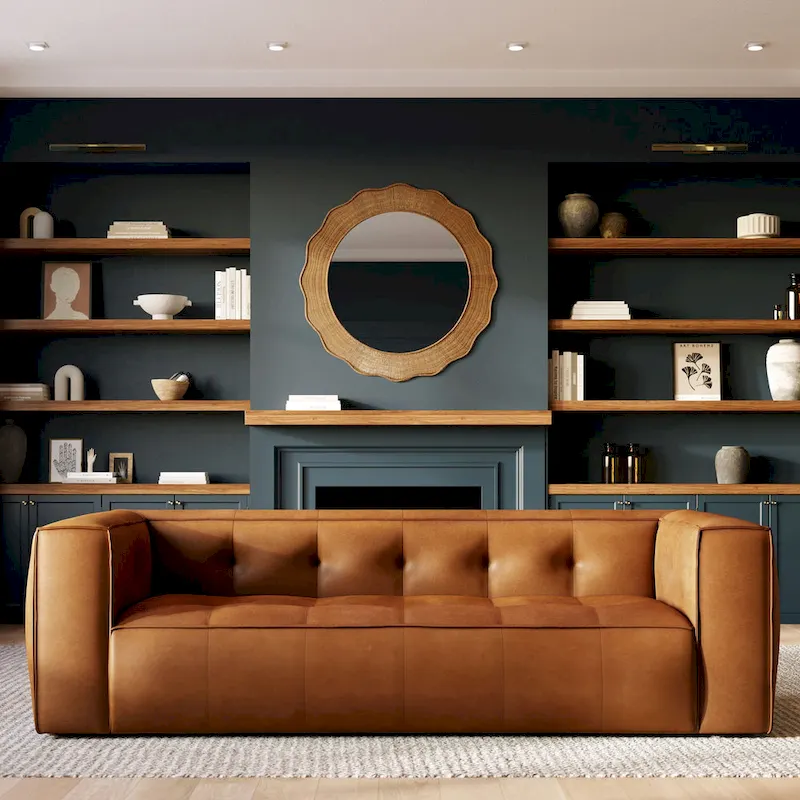 Poly & Bark Capa 92 Sofa - Full Grain Genuine Italian Leather