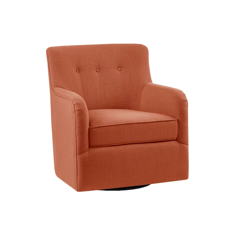360-Degree Swivel Accent Chair with Tufted Back