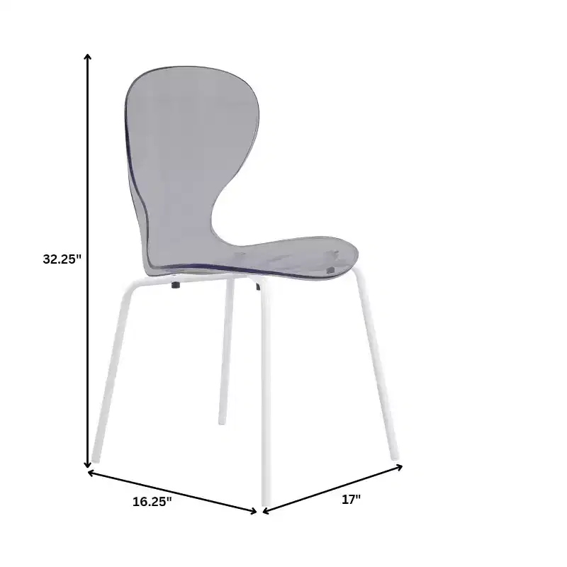 LeisureMod Bristol 5-Piece Dining Set Round Dining Table, 4 Plastic Dining Chairs White Legs