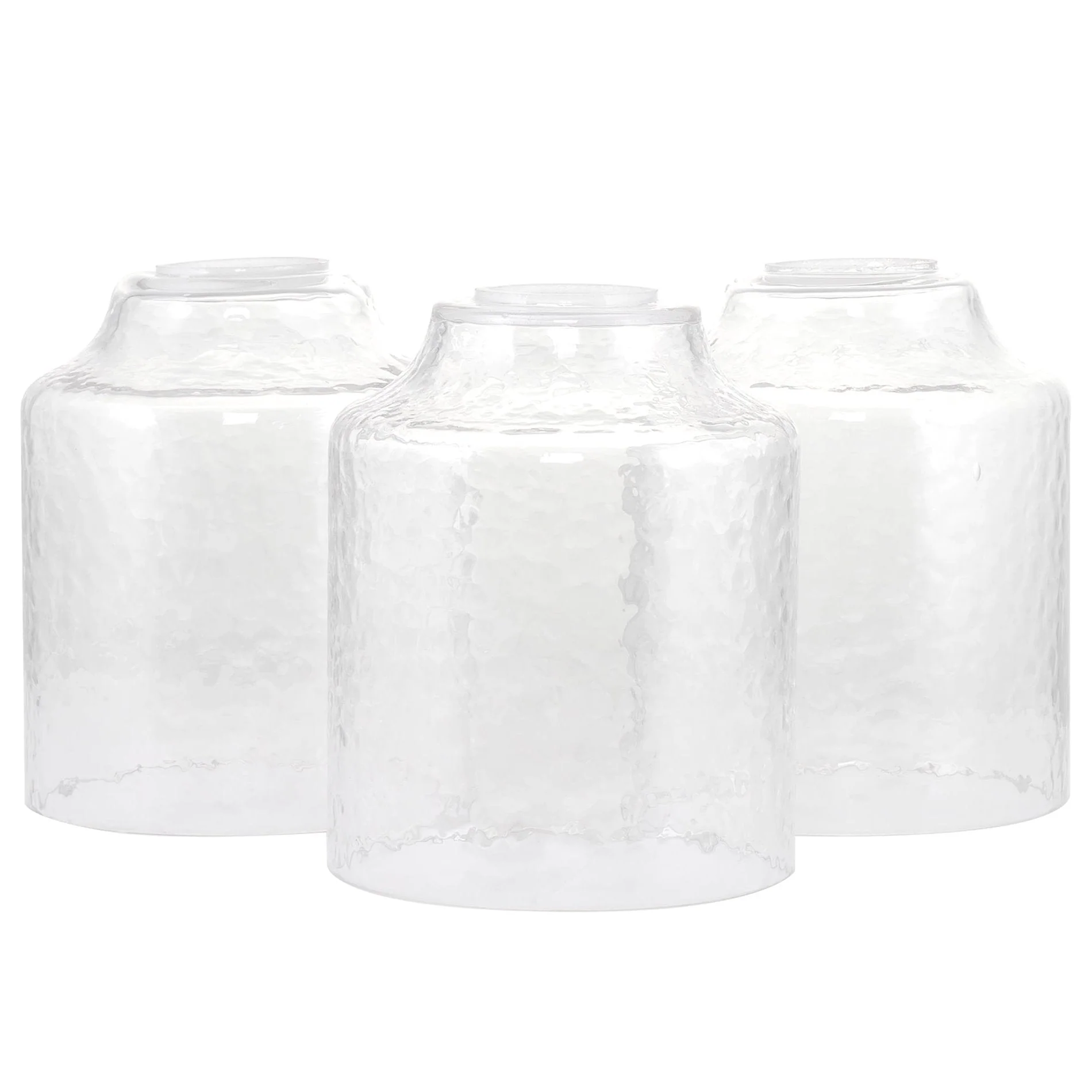 Caspian 6 Hammered Glass Shades / Replacement Glass, 3-Pack
